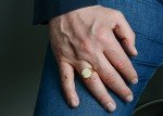 14k Yellow Gold Cushion Signet Ring, Size 7