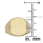 14k Yellow Gold Cushion Signet Ring, Size 7