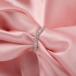 Curved Moissanite Wedding Band for Women, Size 5