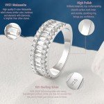Moissanite Wedding Band for Women in Silver