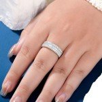 Moissanite Wedding Band for Women in Silver