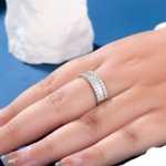 Moissanite Wedding Band for Women in Silver