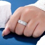 Moissanite Wedding Band for Women in Silver
