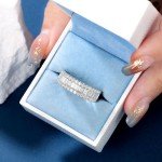 Moissanite Wedding Band for Women in Silver