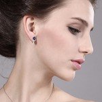 Sterling Silver 6MM Round Gemstone Clip-On Earrings
