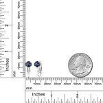 Sterling Silver 6MM Round Gemstone Clip-On Earrings