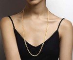 Miabella 18K Gold Over Silver Cuban Link Necklace