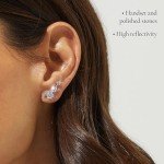 Rhodium Plated Climber Earrings for Women