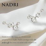 Rhodium Plated Climber Earrings for Women