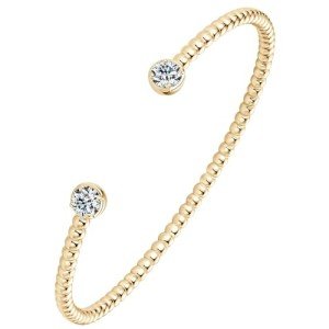 Elegant Moissanite Cuff Bracelet in Gold