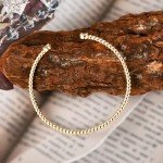 Elegant Moissanite Cuff Bracelet in Gold