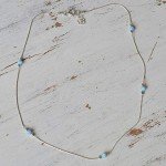 Blue Opal Beads Choker Necklace in Sterling Silver