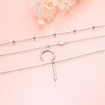 Layered 925 Sterling Silver Star & Crescent Necklace