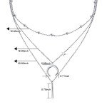 Layered 925 Sterling Silver Star & Crescent Necklace