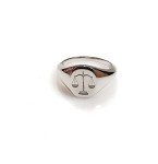 Sterling Silver Libra Zodiac Signet Ring