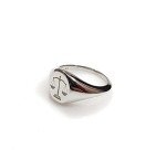 Sterling Silver Libra Zodiac Signet Ring