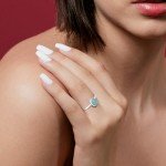 Raw Aquamarine Stackable Ring in Sterling Silver