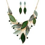 Vintage 14k Gold Plated Floral Jewelry Set