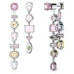 Swarovski Multicolored Drop Earrings with Asymmetrical Design