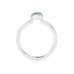 Raw Aquamarine Stackable Ring in Sterling Silver