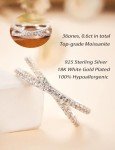 Moissanite Criss Cross Wedding Band for Women