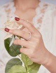 Moissanite Criss Cross Wedding Band for Women