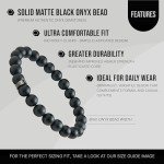 Men's Matte Black Onyx Bead Bracelet