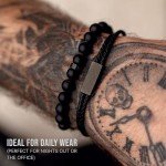 Men's Matte Black Onyx Bead Bracelet