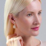 Gold Rhinestone Clip-On Earrings for Women