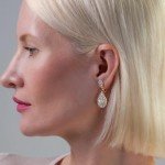Gold Rhinestone Clip-On Earrings for Women