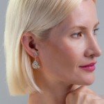 Gold Rhinestone Clip-On Earrings for Women