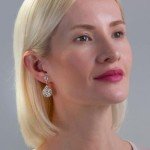 Gold Rhinestone Clip-On Earrings for Women