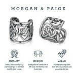 Sterling Silver Celtic Heart Knot Ear Cuff
