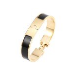Elegant 18K Gold Women's Letter Bangle Bracelet