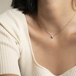 Sterling Silver Diamond Tennis Choker Necklace for Women