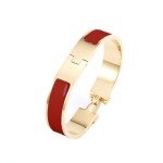 Elegant 18K Gold Women's Letter Bangle Bracelet