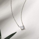 Sterling Silver Diamond Tennis Choker Necklace for Women