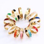 Elegant 18K Gold Women's Letter Bangle Bracelet