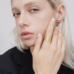 Gold Flashed Silver Open Filigree Fashion Ring