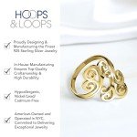 Gold Flashed Silver Open Filigree Fashion Ring