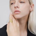 Gold Flashed Silver Open Filigree Fashion Ring