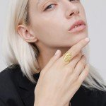 Gold Flashed Silver Open Filigree Fashion Ring