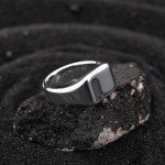 Men's Gunmetal Tungsten Signet Ring - Size 10