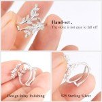 Olive Branch Adjustable Moissanite Ring for Women