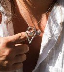Stainless Steel Ring Holder Necklace for Couples