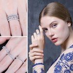 14K Gold Plated Silver Stackable Promise Rings