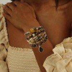 Boho Beaded Bracelets Set with Tiger Eye Stones