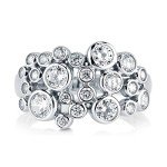 BERRICLE Sterling Silver Bubble CZ Fashion Ring