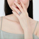 BERRICLE Sterling Silver Bubble CZ Fashion Ring