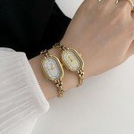 Women's Vintage Gold Oval Bracelet Watch